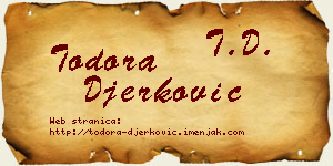 Todora Đerković vizit kartica